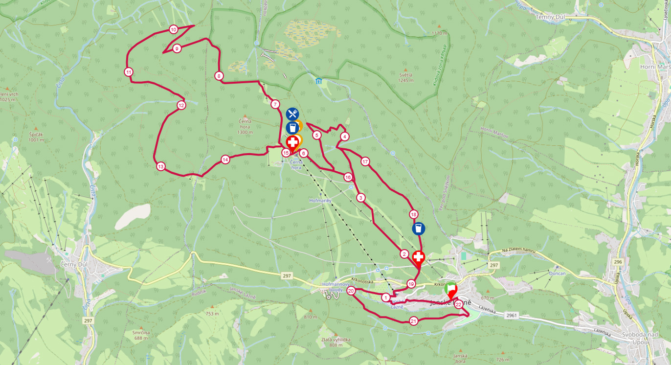 Long distance race W/M mapa