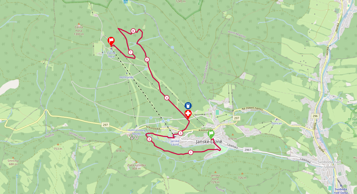 Uphill race W/M mapa